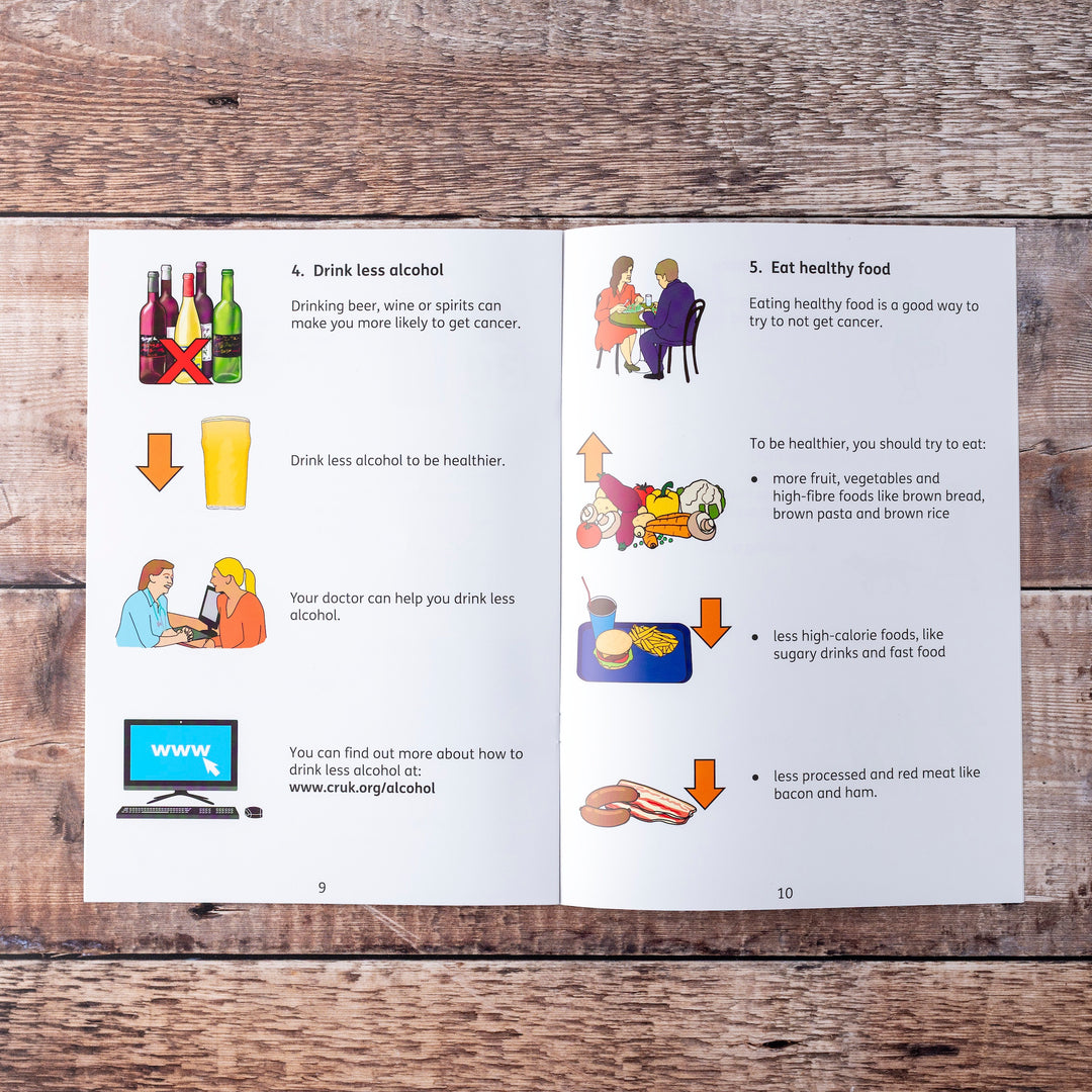 Easy read leaflet - How to try to not get cancer – Cancer Research UK ...